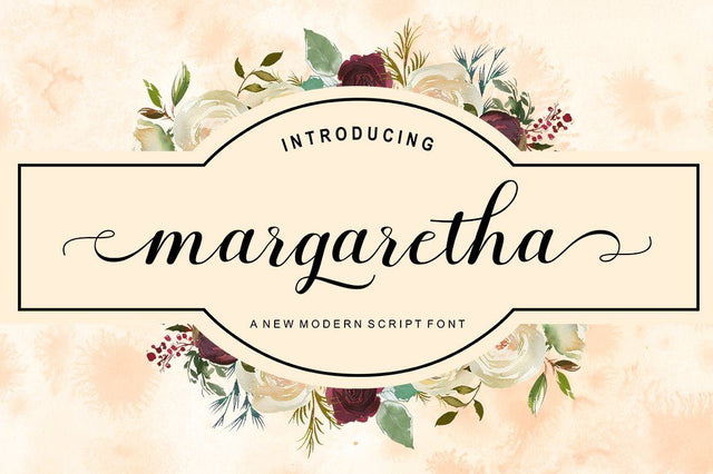 Margaretha Script Font AngelStudio 