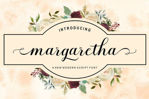 Margaretha Script Font AngelStudio 