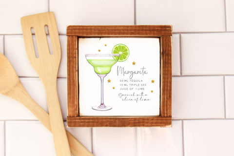 Margarita Cocktail Recipe Sublimation File Sublimation Design Owl 