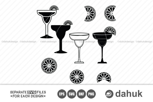 Margarita Glass SVG, Cocktails SVG, Tequila svg, svg, eps, dxf, cricut, silhouette, cameo, cut file, stiletto SVG dahukdesign 