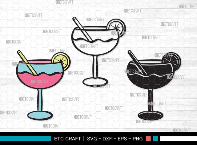 Margarita Glass SVG Cut File | Martini Glass Svg | Summer Svg | Wine Glass Svg | Lime Svg | Margarita Glass Clipart SVG ETC Craft 
