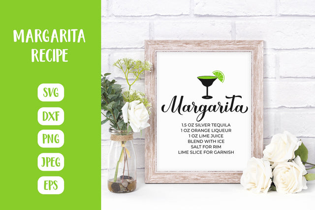 Margarita recipe SVG. Margarita bar sign SVG LaBelezoka 
