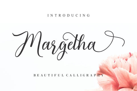 Margetha Beautiful Calligraphy Font MJB Letters Studio 