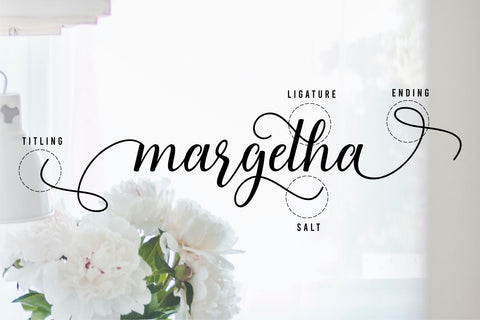 Margetha Beautiful Calligraphy Font MJB Letters Studio 