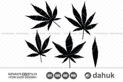 Marijuana Clipart Svg, Marijuana Svg Vector, Pot Leaf Svg File, Marijuana Vector Files for Cricut and Silhouette SVG dahukdesign 