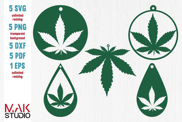 Marijuana earring svg, Marijuana earrings svg, Marijuana earrings bundle svg, Marijuana earrings svg bundle, Marijuana jewelry svg SVG MAKStudion 
