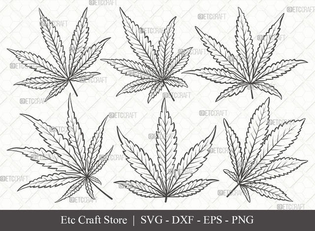 Marijuana Leaf SVG Cut File | Cannabis Svg | Weed Leaf Svg | Pot Leaf Svg | Cannabis Bundle | Smoke Svg | Eps | Dxf | Png SVG ETC Craft 