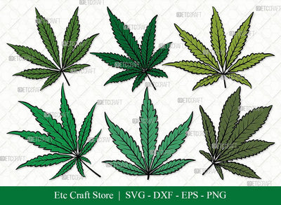 Marijuana Leaf SVG Cut File | Cannabis Svg | Weed Leaf Svg | Pot Leaf Svg | Cannabis Bundle | Smoke Svg | Eps | Dxf | Png SVG ETC Craft 