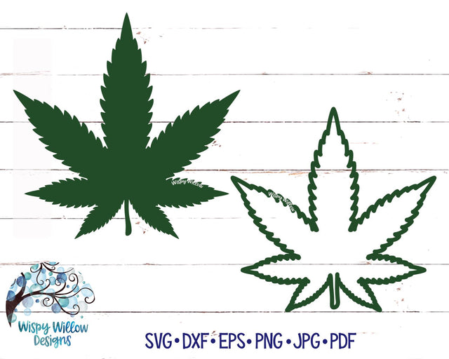 Marijuana Leaf SVG SVG Wispy Willow Designs 