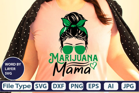 Marijuana Mama SVG Cut File SVG DesignPlante 503 