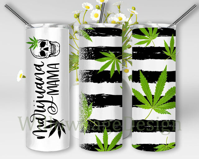 Marijuana Mama Tumbler Png, Marijuana 20oz Skinny Tumbler, Cannabis Design Tumbler, Marijuana Tumbler Wrap, Marijuana Sublimation Design, Digital Download Sublimation WillowSageDesign 