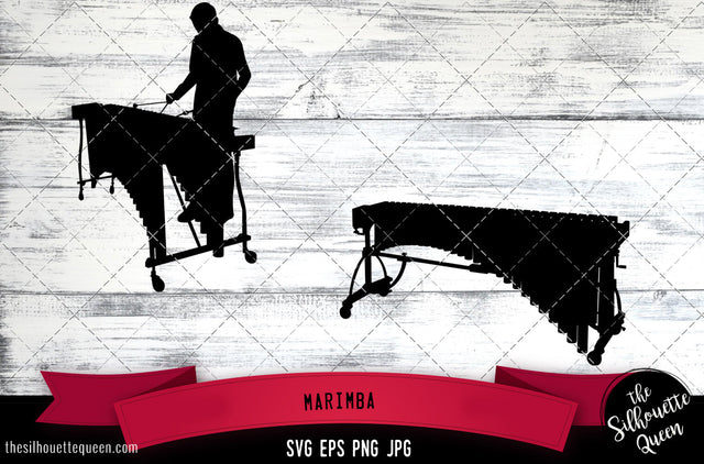 Marimba Silhouette Vector SVG SVG Loveleen Kaur 