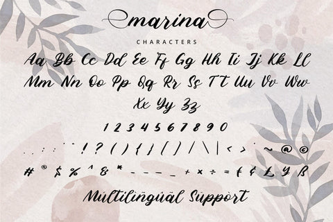 Marina - Modern Script Font Font Alpaprana Studio 