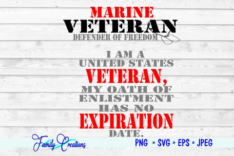 Marine Veteran SVG Family Creations 