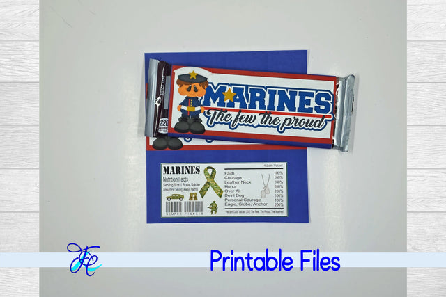 Marines Boy Candy Bar Wrapper SVG Family Creations 