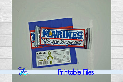 Marines Candy Bar Wrapper SVG Family Creations 