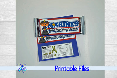 Marines Girl Candy Bar Wrapper SVG Family Creations 