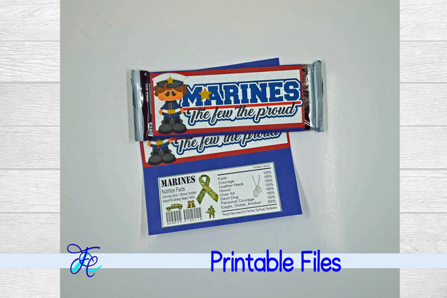 Marines Girl Candy Bar Wrapper SVG Family Creations 