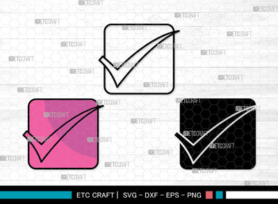 Mark In Box Icons Color, Mark In Box Svg, Check Mark Svg, Marks In Boxs, Check Box, Mark In Box Bundle, Icon Bundle, Svg Cut File, Dxf, Eps, Png, SVG ETC Craft 