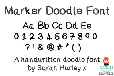 Marker Doodle Font Font Sarah Hurley 