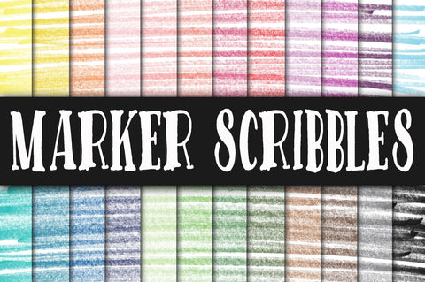 Marker Scribbles Digital Paper Sublimation Old Market 