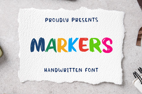 Markers Font letterbeary 