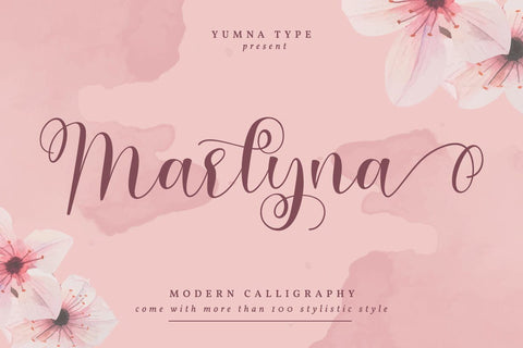 Marlyna Script Font yumnatype 