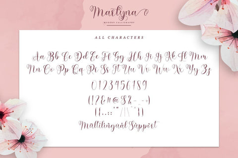 Marlyna Script Font yumnatype 