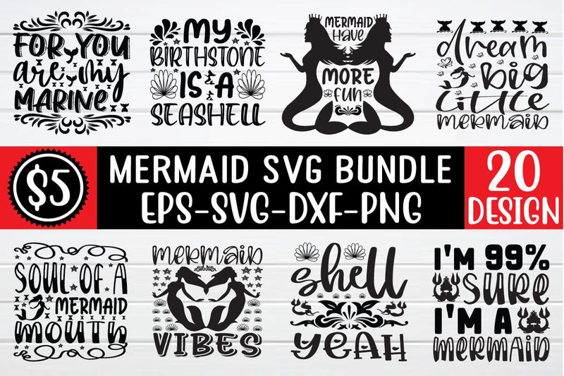 marmaid svg bundle vol 1 SVG buydesign 