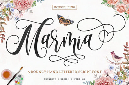 Marmia Script Font Kotak Kuning Studio 