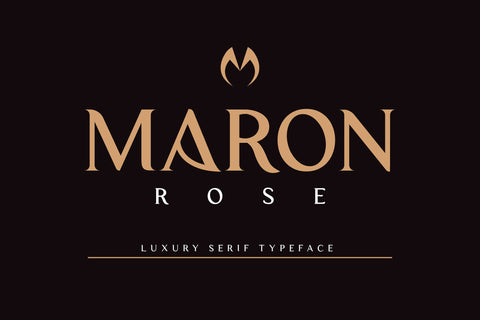 Maron Rose A Luxurious & Stylish Serif Font Font Balevgraph Studio 