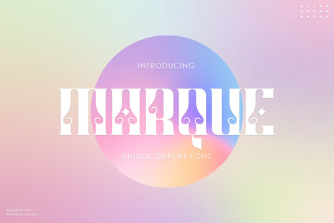 Marque | Display Font Font studioalmeera 