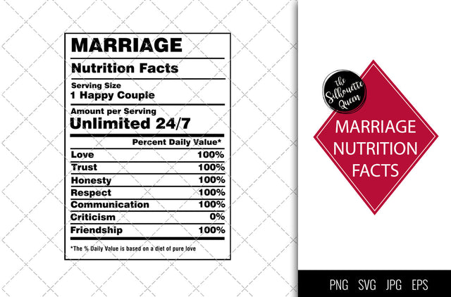 Marriage Nutrition facts svg – Nutrition svg –Marriage facts clipart – Baseball label svg – eps, png, svg for cricut SVG Loveleen Kaur 