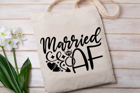 Married AF| Just Married SVG Cutting Files. SVG CosmosFineArt 