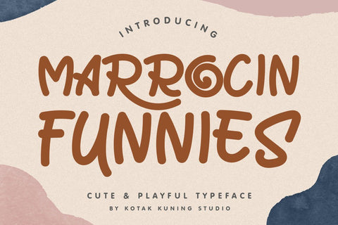 Marrocin Funnies - Playful Display Font Font Kotak Kuning Studio 