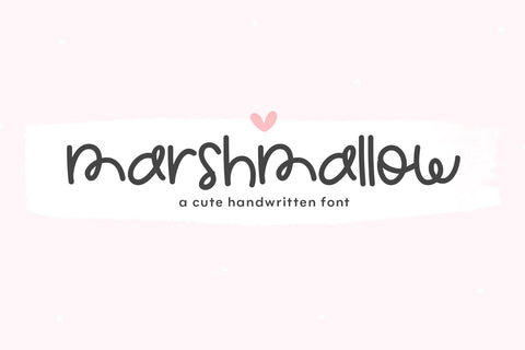 Marshmallow - Cute Handwritten Font Font KA Designs 