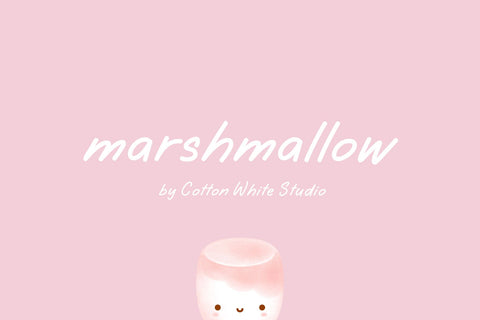 Marshmallow Font Cotton White Studio 