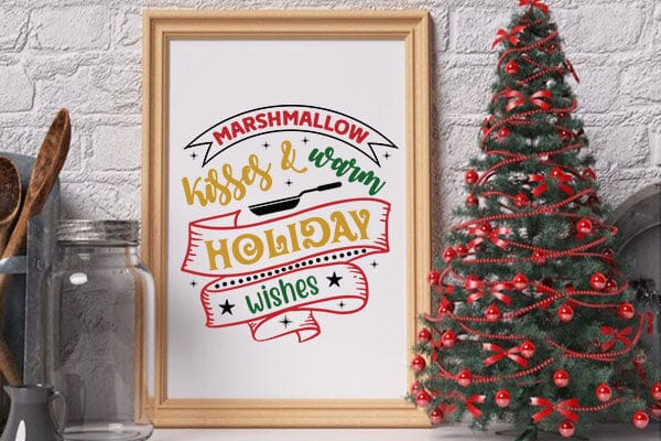 Marshmallow kisses and warm holiday Wishes SVG Angelina750 