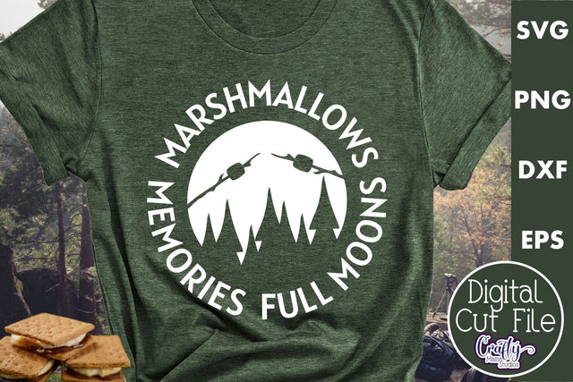 Marshmallows Memories Full Moons, Camping Svg SVG Crafty Mama Studios 