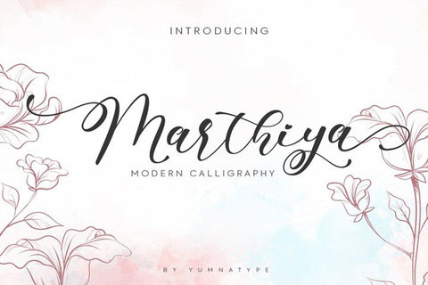 Marthiya Script Font yumnatype 