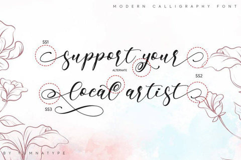 Marthiya Script Font yumnatype 