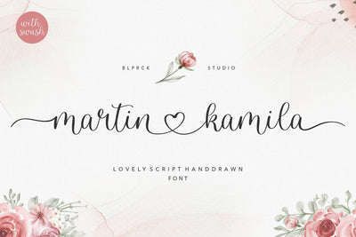 martin kamila lovely script handdrawn font Font Balpirick 
