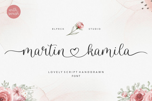 martin kamila lovely script handdrawn font Font Balpirick 