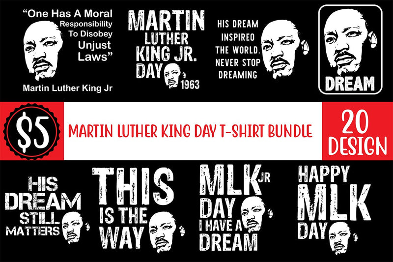 martin luther king day t-shirt bundle SVG shah alam 