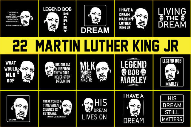 Martin Luther King J R SVG T Shirt Bundle SVG nirmal108roy 