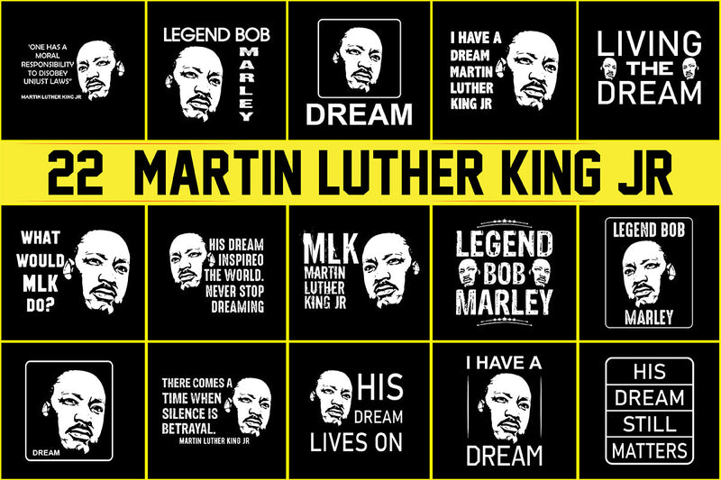 Martin Luther King J R SVG T Shirt Bundle SVG nirmal108roy 