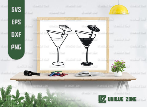 Martini Glass With Lime SVG Bundle, Glass Svg, Lime Svg, Party Glass Svg, Juice Glass Svg, Toothpick Umbrella Svg, Drink Glass Svg, SVG Unique Zone 