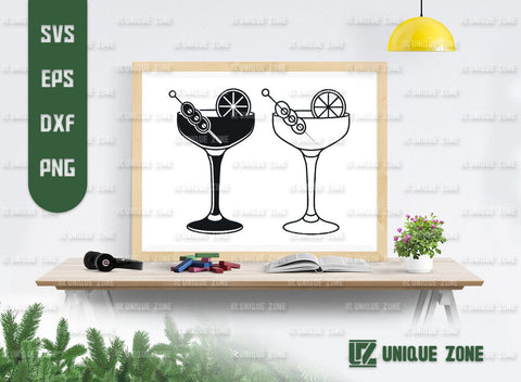 Martini Glass With Lime SVG Bundle, Glass Svg, Lime Svg, Party Glass Svg, Juice Glass Svg, Toothpick Umbrella Svg, Drink Glass Svg, SVG Unique Zone 