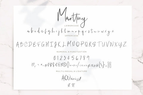 Marttiny Signature Handwritten Font Creatype Studio 