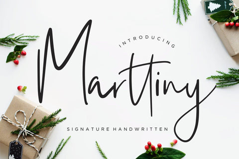 Marttiny Signature Handwritten Font Creatype Studio 